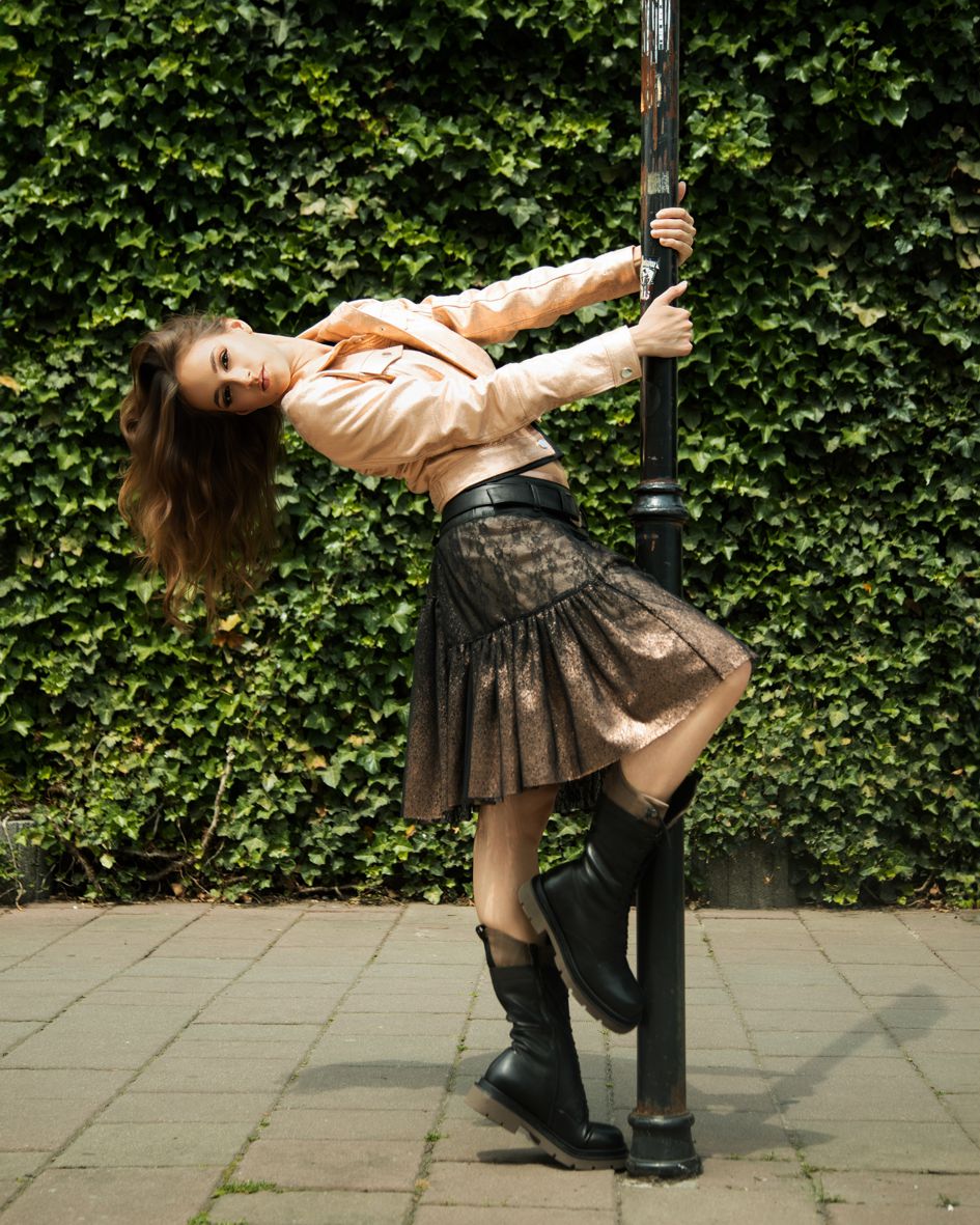 125017 KATANA SKÓRZANA BROKAT ROSE GOLD - By Rieske zdjęcie 4